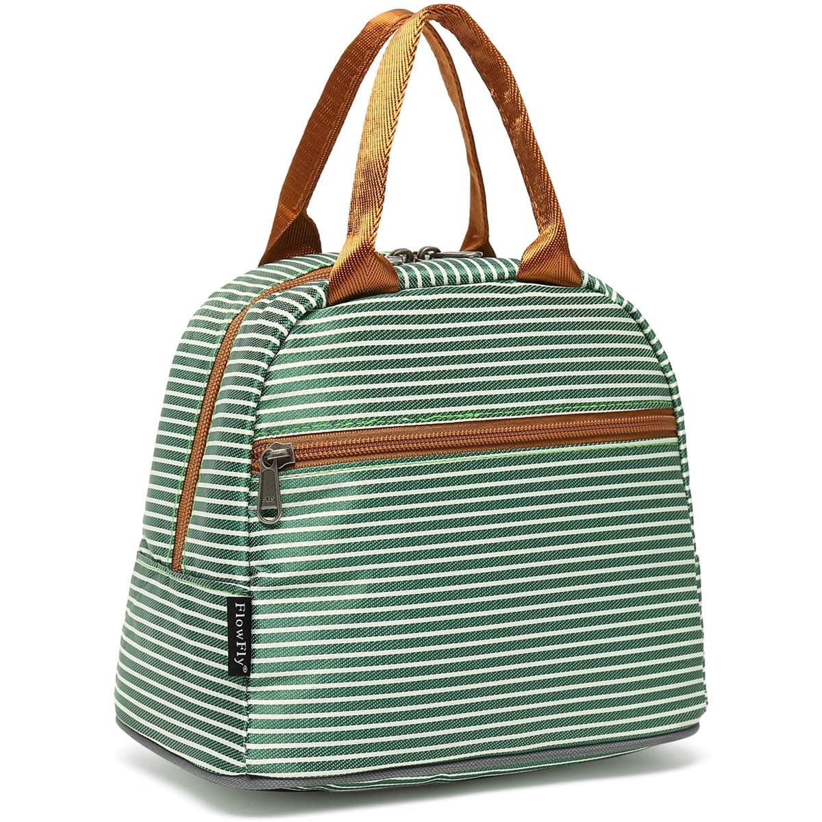 FlowFly Insulated Lunch Cooler Bag Tote Bag Organizer for WomenMen Green