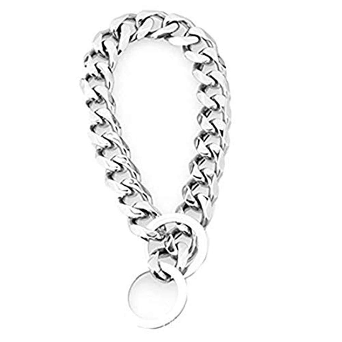 Heavy Metal 19mm Duty Solid Stainless Steel Dog Choke Chain Collar Pet Necklace for Pit Bull Mastiff Bulldog Big Breeds 12 Inches34 Inches 24inch ChainSuggest Dog Neck 20inch