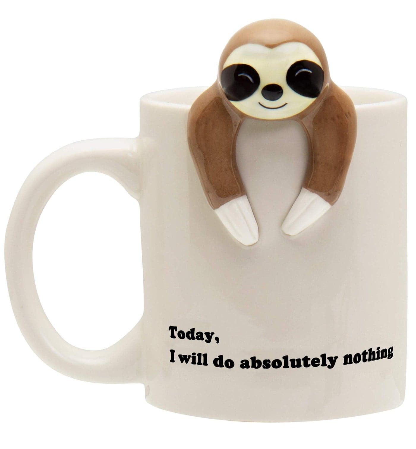 Decodyne Funny Sloth Coffee Mug Cute Sloth Gifts For Coworkers Women Men White Elephant Gifts for Adults Funny Office Present