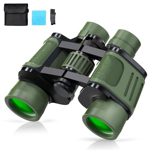 Sounce 8x40 Binoculars for Long Distance | Professional HD Binocular for Adults | BAK4 Porro Prism FMC Optics | Bird Watching Wildlife Trekking Safari | Wide Angle Durbin with Pouch (Green)