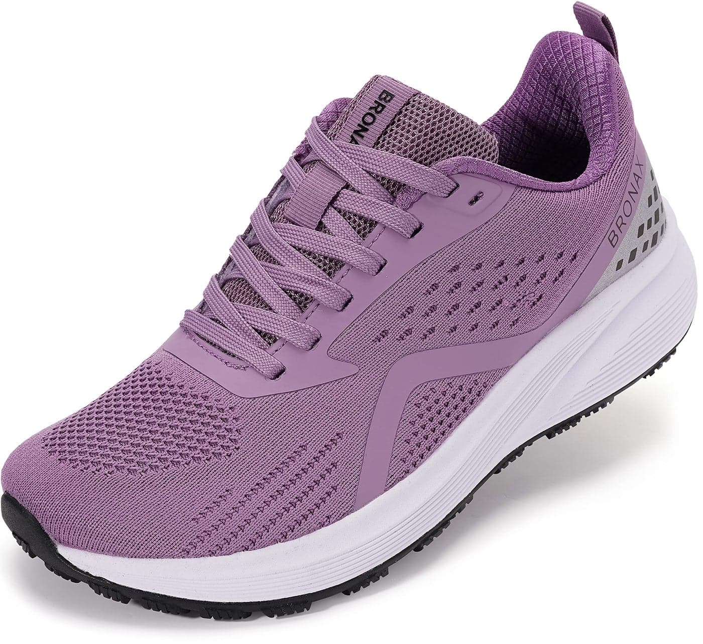 BRONAX Womens Wide Running Shoes Breathable Mesh Size 9w Road Tennis Jogging Athletics Comfy Casual Female Sneakers Pregnancy Zapatos Deportivos para Mujer Lightweight Purple 40