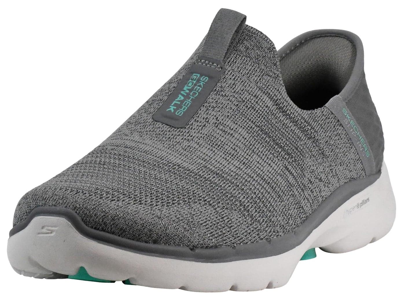 Skechers Women's Hands Free Slip-ins Go Walk 6-Fabulous View Sneaker, Gray, 8