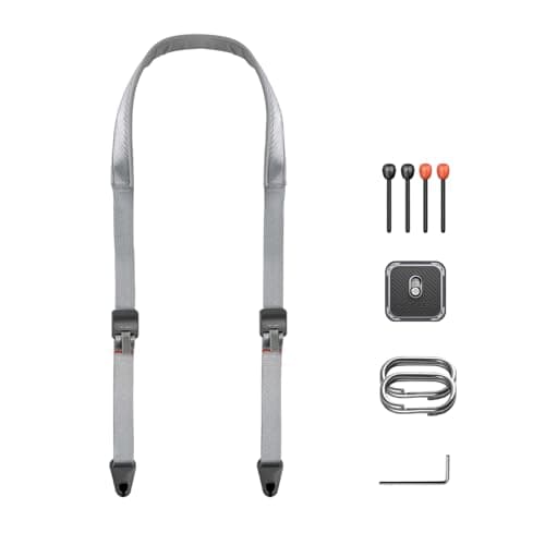 PGYTECH Camera Shoulder Strap with Quick Release Plate Wide Camera Neck Straps Long for Photographers Adjustable for DSLR SLRRock Grey