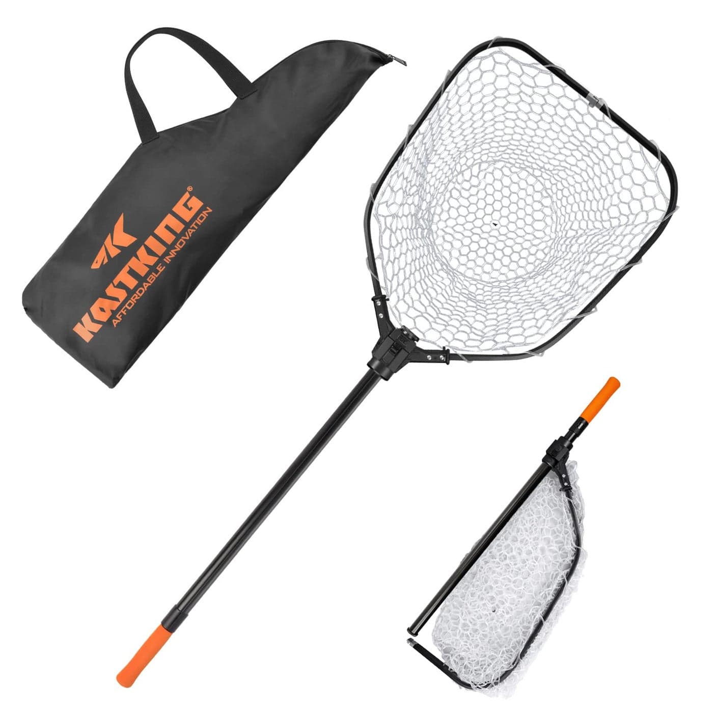KastKing Brutus Fishing Net Fish Landing Net Lightweight Portable Fishing Net with Soft EVA Foam Handle Holds up to 44lbs20KG FishFriendly Mesh for a Safe Release Silicone L