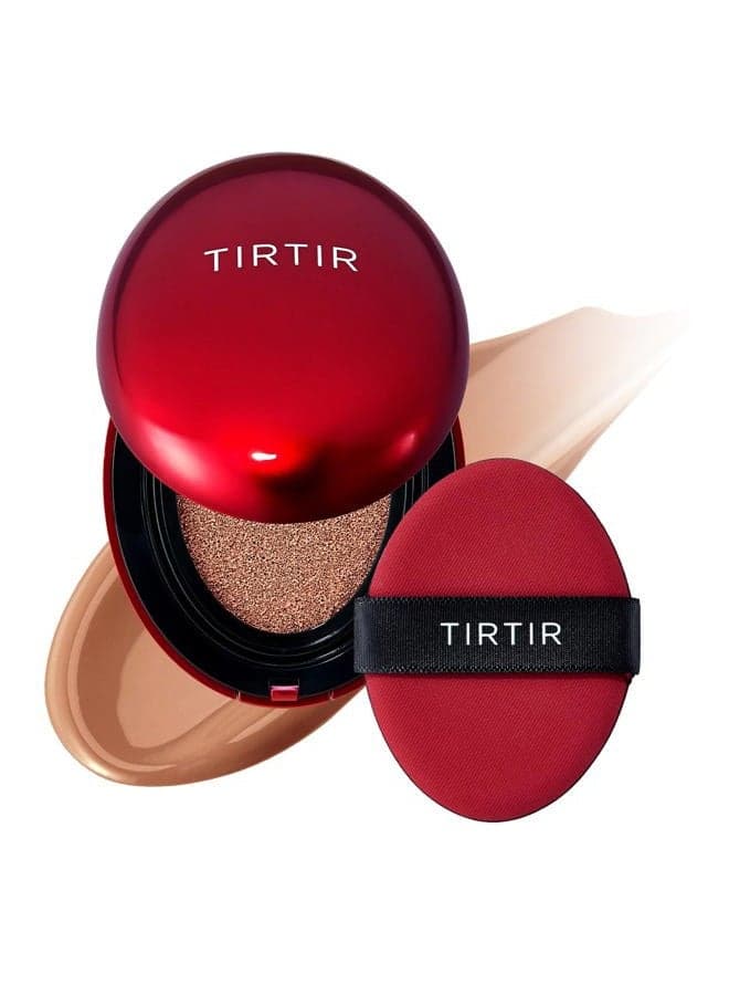 Mask Fit Red Cushion Foundation | Full coverage, Weightless, Skin fit, Satin Glow Finish, Korean Makeup, beauty, Tattoo cover up, Buildable (#34C Amber, 0.63 Fl Oz)