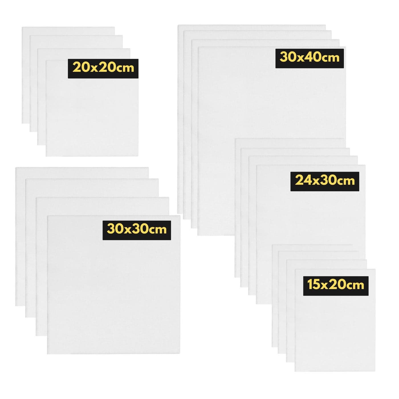 ARTME 20pcs Canvas Panels 15x204pk 24x304pk 30x404pk 20x204pk 30x304pk 3mm Blank Artist Canvas Board 280GSM 100 CottonTriple PrimedAcid FreeMedium Grain Acrylic Oil Painting