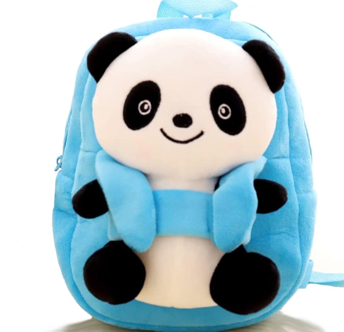 Frantic Kids Soft Cartoon Animal Travelling School Bag Soft Plush Standard 1 Compartment Backpack Boys Girls Baby For 2 To 5 Years Baby/Boys/Girls Nursery, Preschool,(Sky Big Panda) Standard, 10 Litre