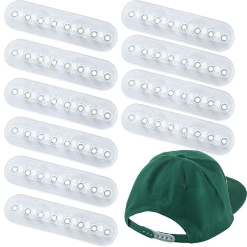 10 Pack Hat Size Extenders Adjustable HalfSize Fit for Fitted Caps and Baseball Hats Transparent