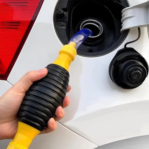 VELINEX® Portable Manual Hand Pump for transfer Petrol, Diesel, Oil, Liquid, Water Fish Tank, with 2 Meter Flexible Hose Pipe (PACK OF 1, BLACK +YELLOW)