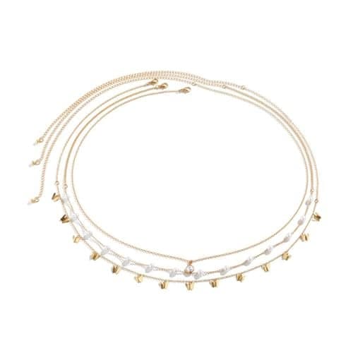 Shining Diva Fashion Set of 3 Stylish Belly Chain Kamarbandh Kamar Waist Belt for Dresses Jeans Saree Belts for Women and Girls (16904wb)