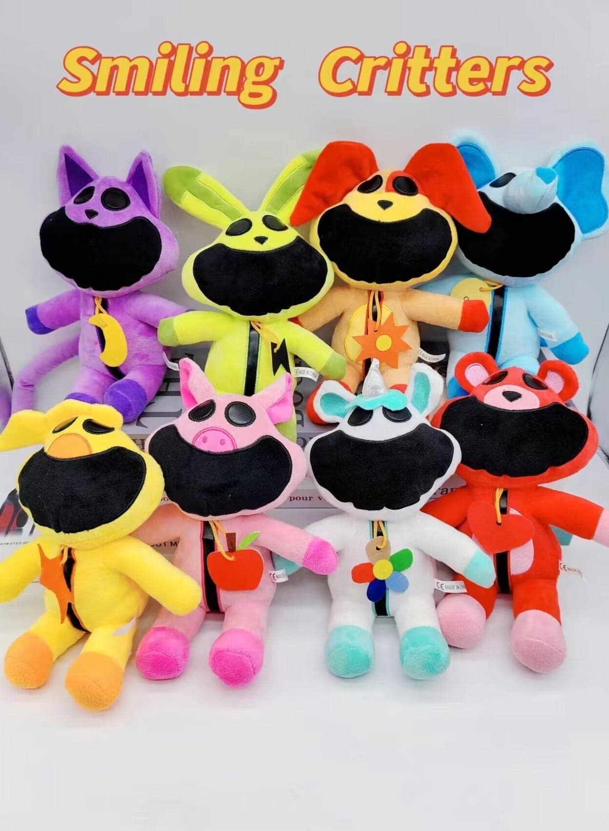 Poppy Playtime 3 Smiling Critters Plush Toy Set of 8 - Adorable and Colorful, Gift for Boys and Girls, Great for Collecting and Play