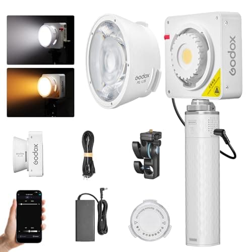 Godox ML100Bi 120W LED Video Light with Battery Grip 2800K6500K BiColor Continuous Output LED Video Light for Filming Live Streaming and Video and Studio Photography