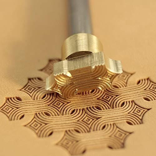 DandS ltd Leather Stamp Tool Basket Weave Professional Steel Craft Tool for Leatherworking Embossing Carving Stamping Leather Projects Belts Wallets DIY Projects Compatible with Mallet 227