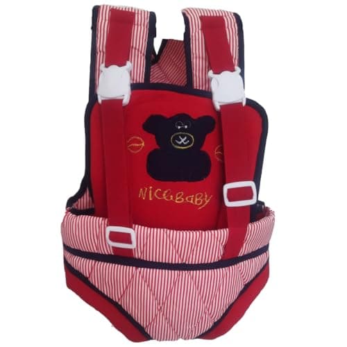 MammaChamp Kangaroo Bag/Baby Carrier with 3 Carry Positions, 3 to 16 Months Baby, Adjustable New-Born to Toddler Carrier with Cushioned Leg Support, Max Weight Up to 10 Kgs (RED)