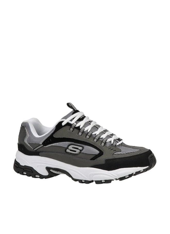 Skechers mens Stamina Nuovo road running shoes, Charcoal/Black, 10.5 Wide US