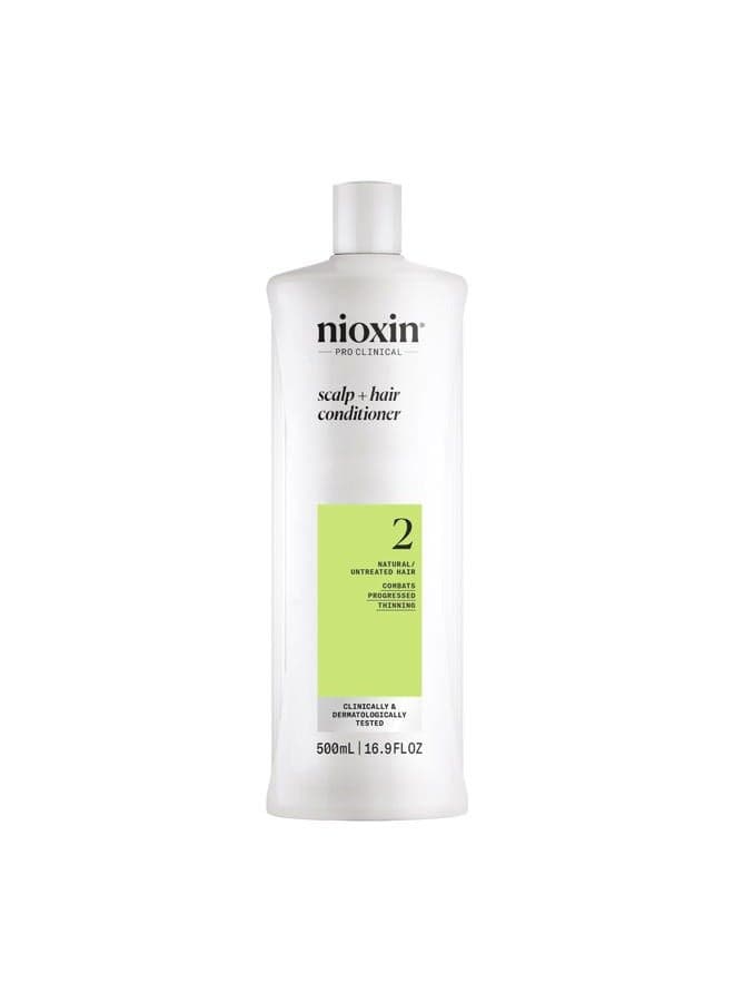 System 2 Scalp + Hair Thickening Conditioner | For Natural Hair with Progressed Thinning | Boost Hair Density with Niacinamide & Biotin | 16.9 Fl Oz