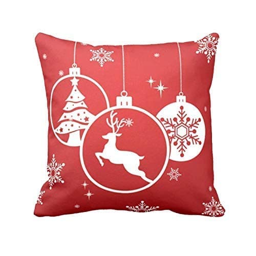 YaYa cafe Christmas Gifts Cushion Covers House Decoration 12 x 12 inches - Snowflakes Reindeer Snowman