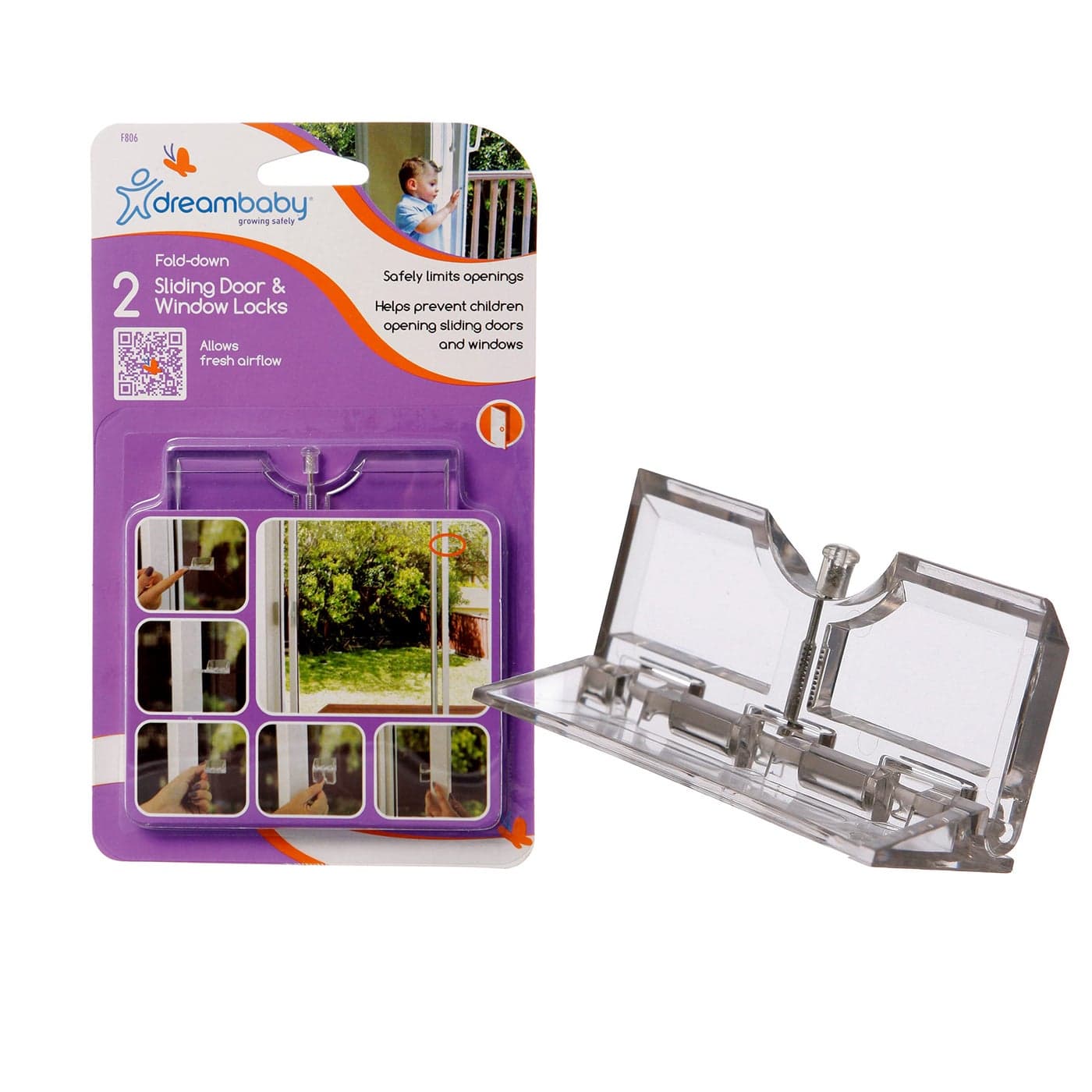 Dreambaby Sliding Glass Door and Window Child Safety Locks - Model L806