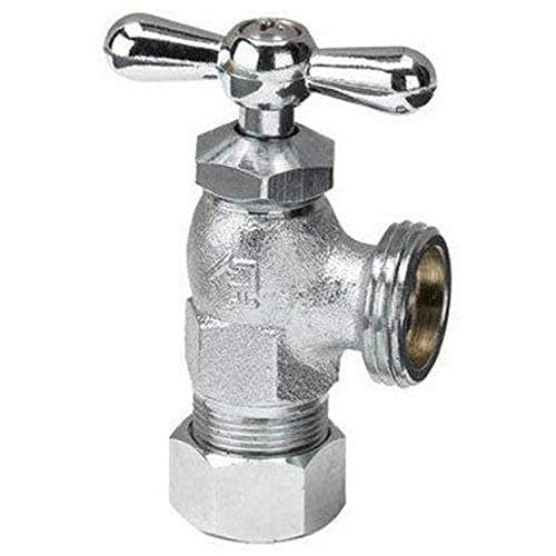 Homewerks VWMFRTD3B Washing Machine Valve, Compression, Brass, 1/2-Inch