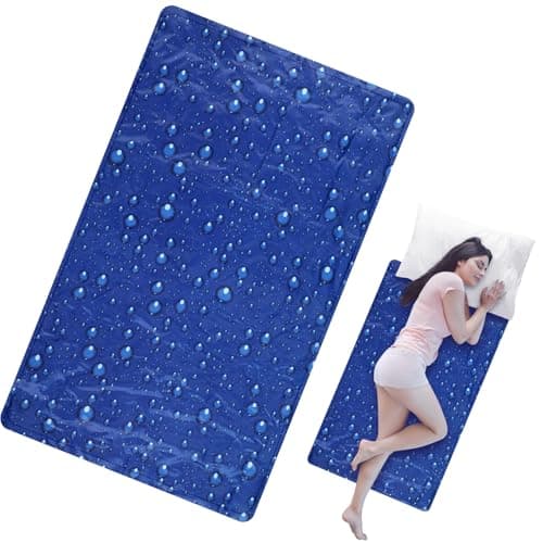 Drydiet Cooling Pad Mat for Sleep Cooling Mattress Pad Gel for Bed, Relieve Pain, Summer Hot Flashes, Adult, Pets, No Water or Electricity Required (Dark Blue,48 x 28 Inch)
