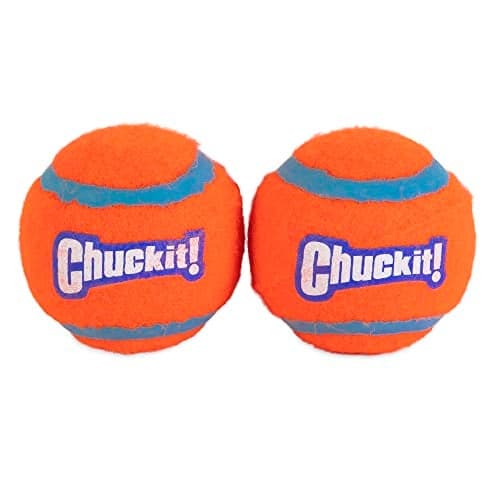 Chuckit Dog Tennis Ball Dog Toy Medium 25 Inch Diameter for dogs 2060 lbs Pack of 2