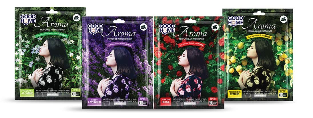 Good Home Aroma Perfumed Air Freshener Citrus, Rose, Jasmine & Lavender Oil(Pack of 4)