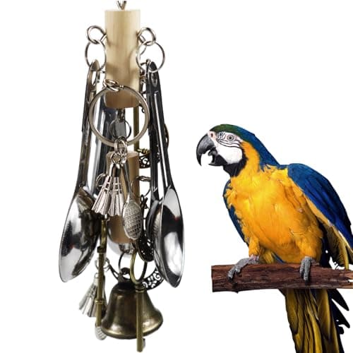 Kewkont Bird Parrot Toys Hanging chew Toys for Macaws African Grey Parrots Cockatoos Parrots Poodle Parrots Sun Parrots and Lovebirds