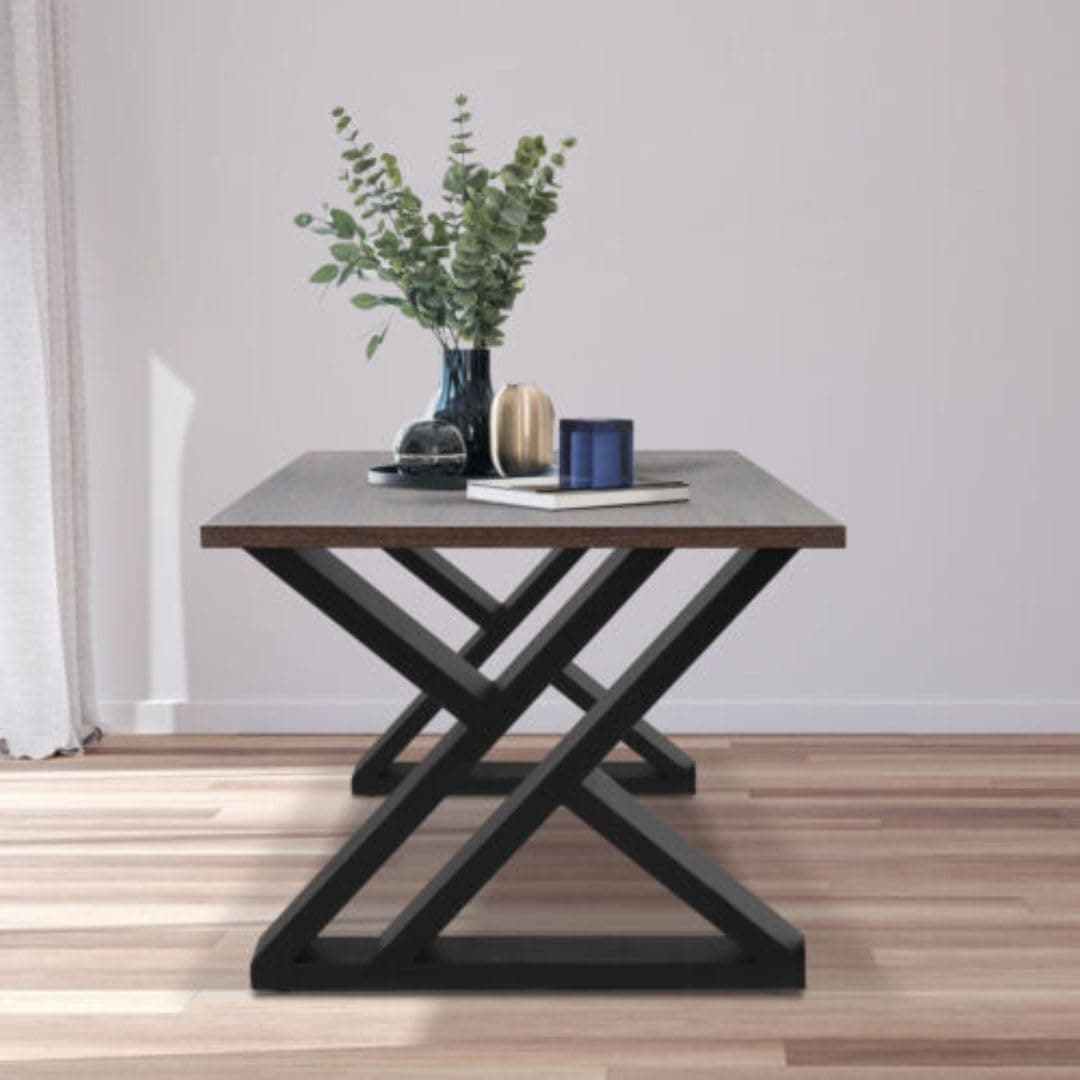 Ventuos Shape Z 16 inch Metal Table Legs Heavy Duty Furniture Desk Chair LegsDIY Leg BlackSet of 2 ONLY Legs