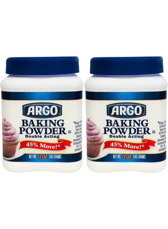 Argo Baking Powder - 12 oz, Pack of 2