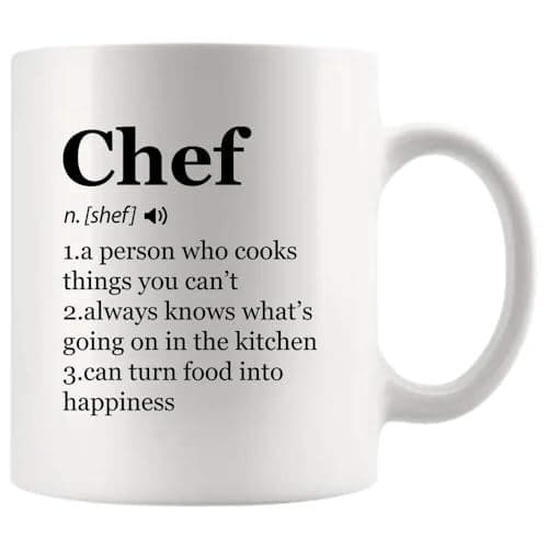Panvola Chef Definition Mug Chef Gifts Cook Sous Chef Pasty Baker Baking Baking Gifts Culinary Student Teacher Head Chef Cooking Lovers Ceramic Mug 11 oz White