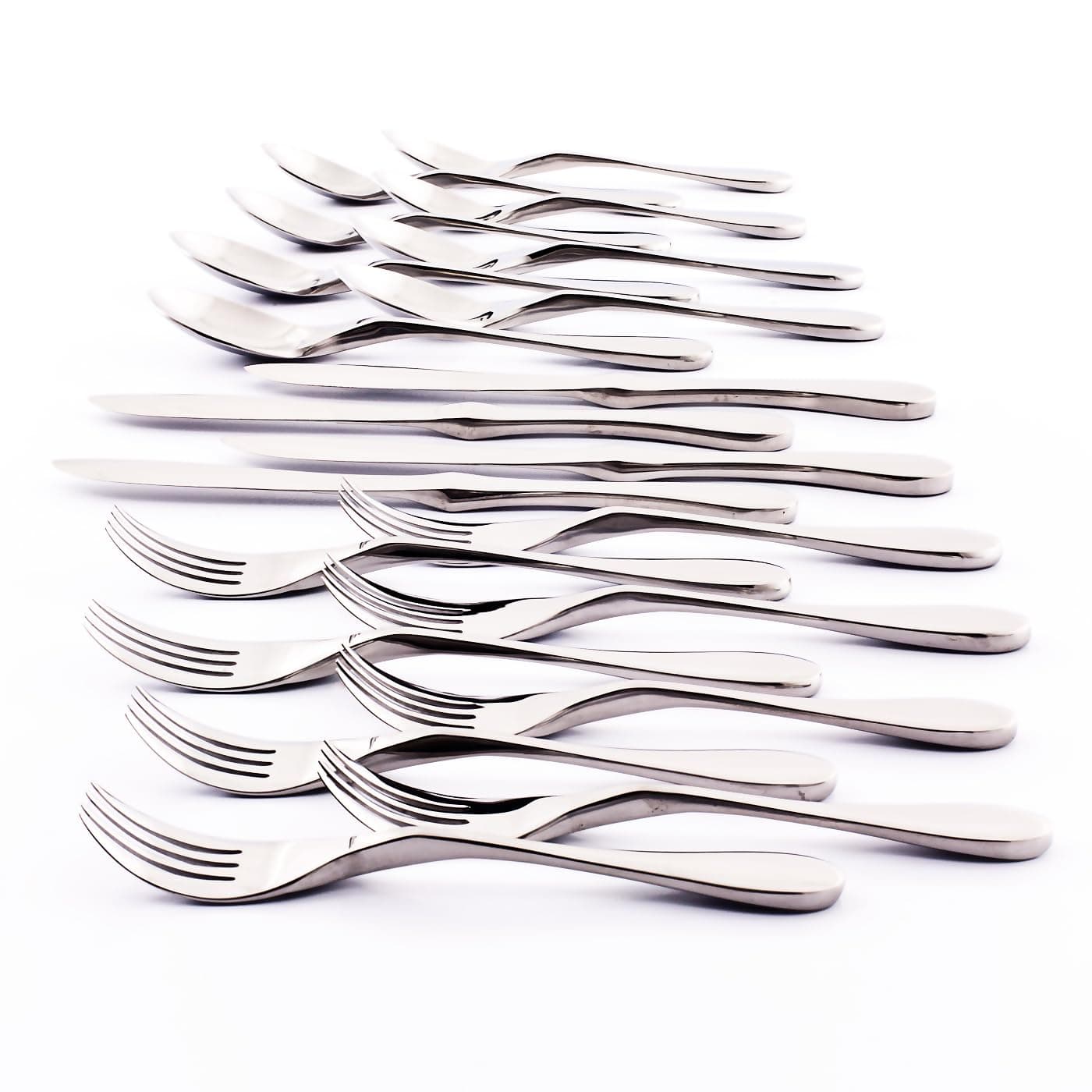 Knork Original Cutlery Utensils Flatware Set 20 Piece Gloss Silver