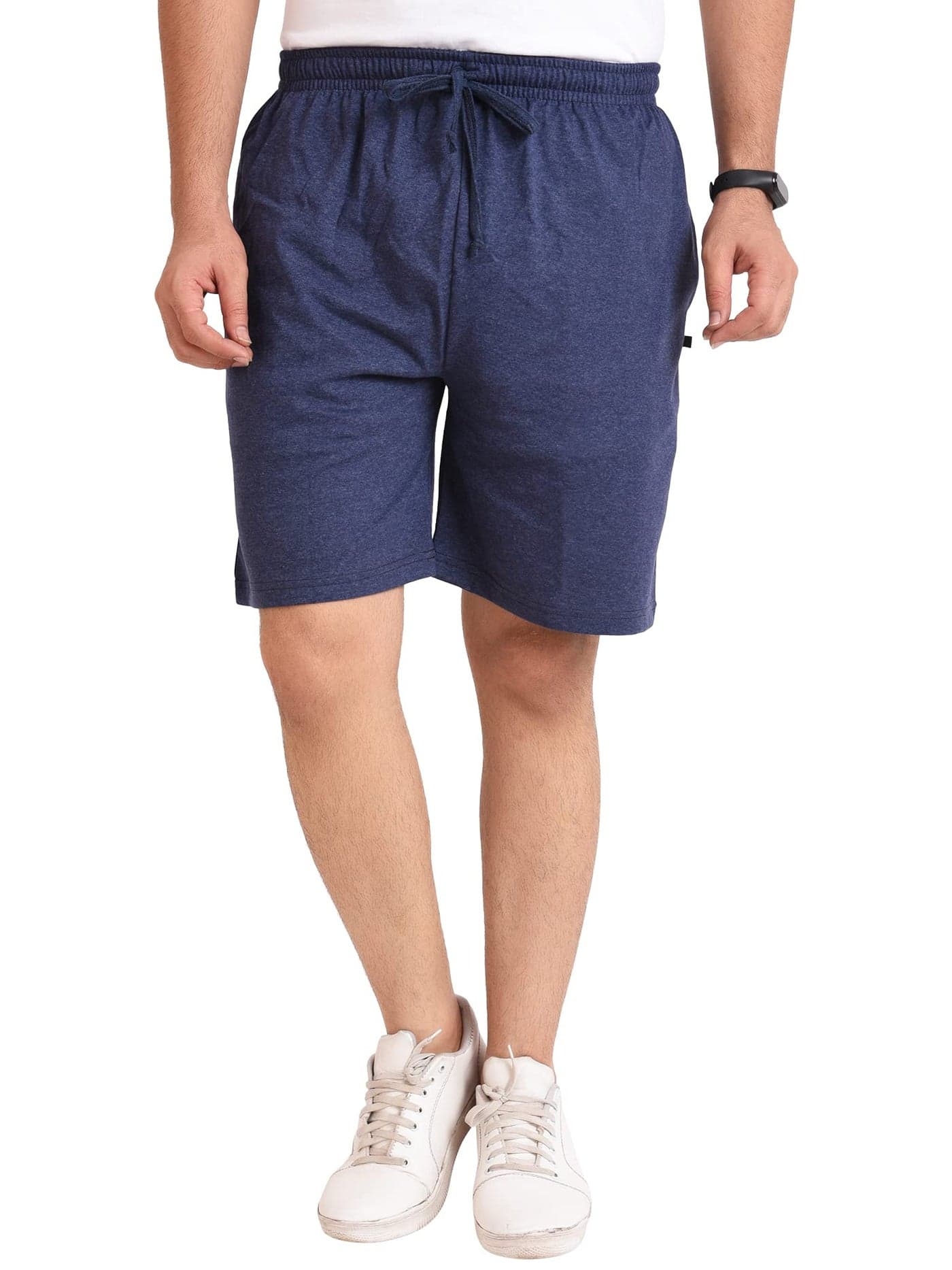 Neo Garments Men's Cotton Regular Casual Short Pant with Pocket (Denim Blue, 3XL)