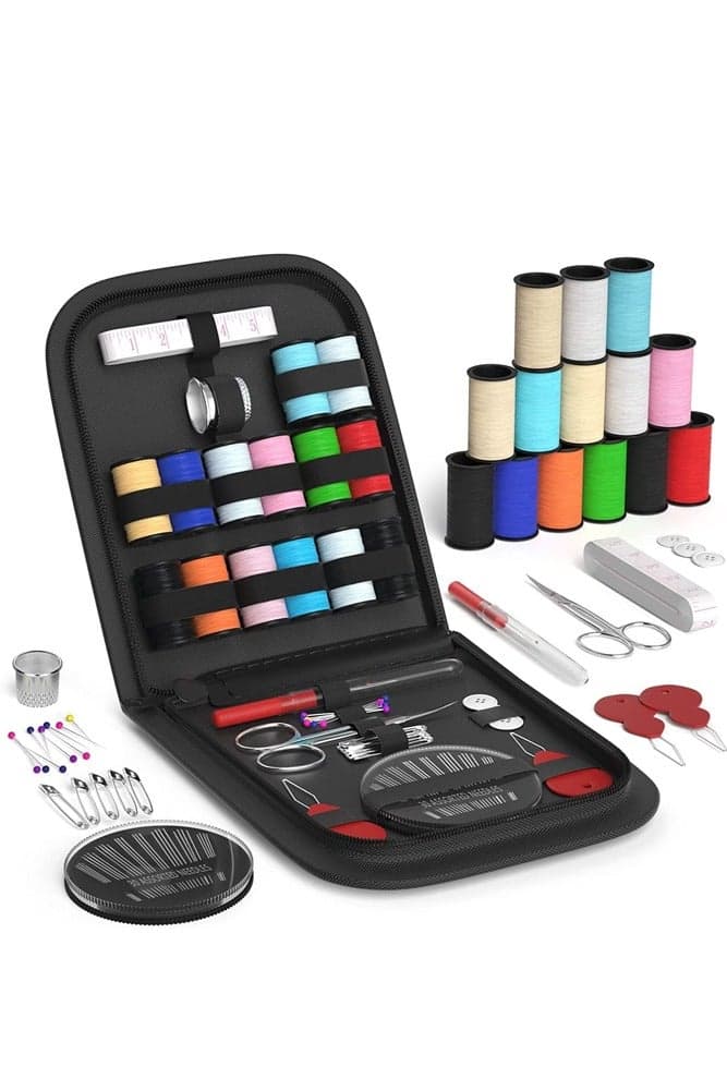 68Pcs Compact Sewing Kit for Beginners – Mini Needle & Thread Set with Carrying Case for Travel & Emergency Repairs