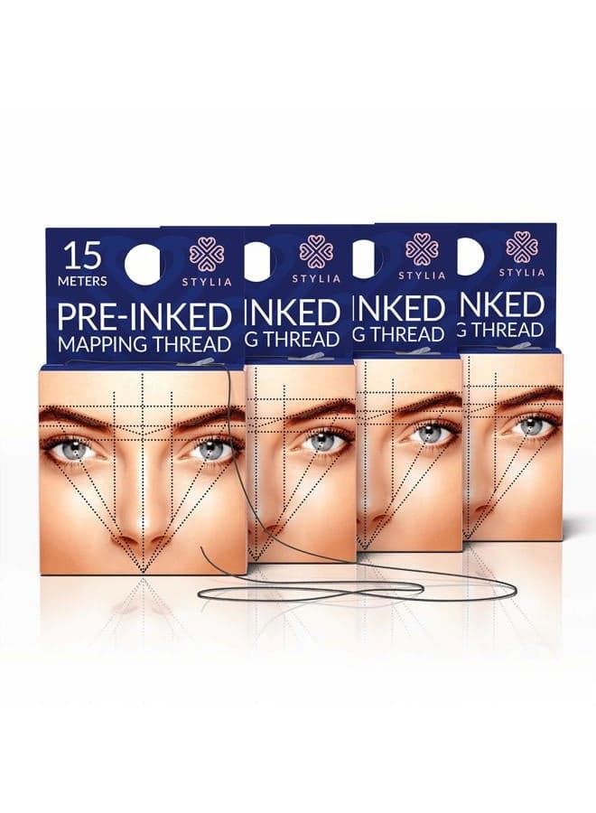 Microblading Supplies Pre-Inked Eyebrow Mapping String – 60 Meters - Ultra-Thin, Mess-Free Thread, Create a Crisp, Spot-on Brow Map Every Time – Hypoallergenic, Cosmetic Grade For Permanent Makeup