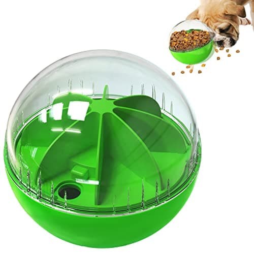 Monotre Dog Treat Ball Dog Food Puzzle Slow Feeder Interactive Squeaky Mental Stimulation Toys Dog Cat Treat Dispenser Puzzle Toys Active Rolling Balls for MediumLarge Dog Breeds