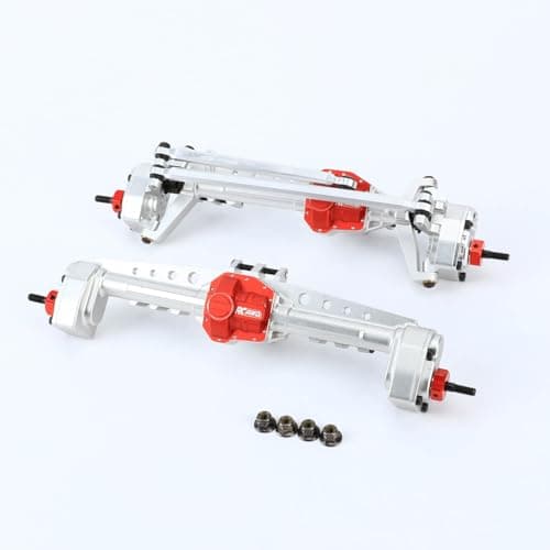 RCAWD SCX10 III Portal Axle Set Upgrades ONLY for Base Camp JLU Wrangler JT Gladiator1982 K10 110AXI03030AXI03027AXI03007AXI03003AXI03006B AXI03029 Silver