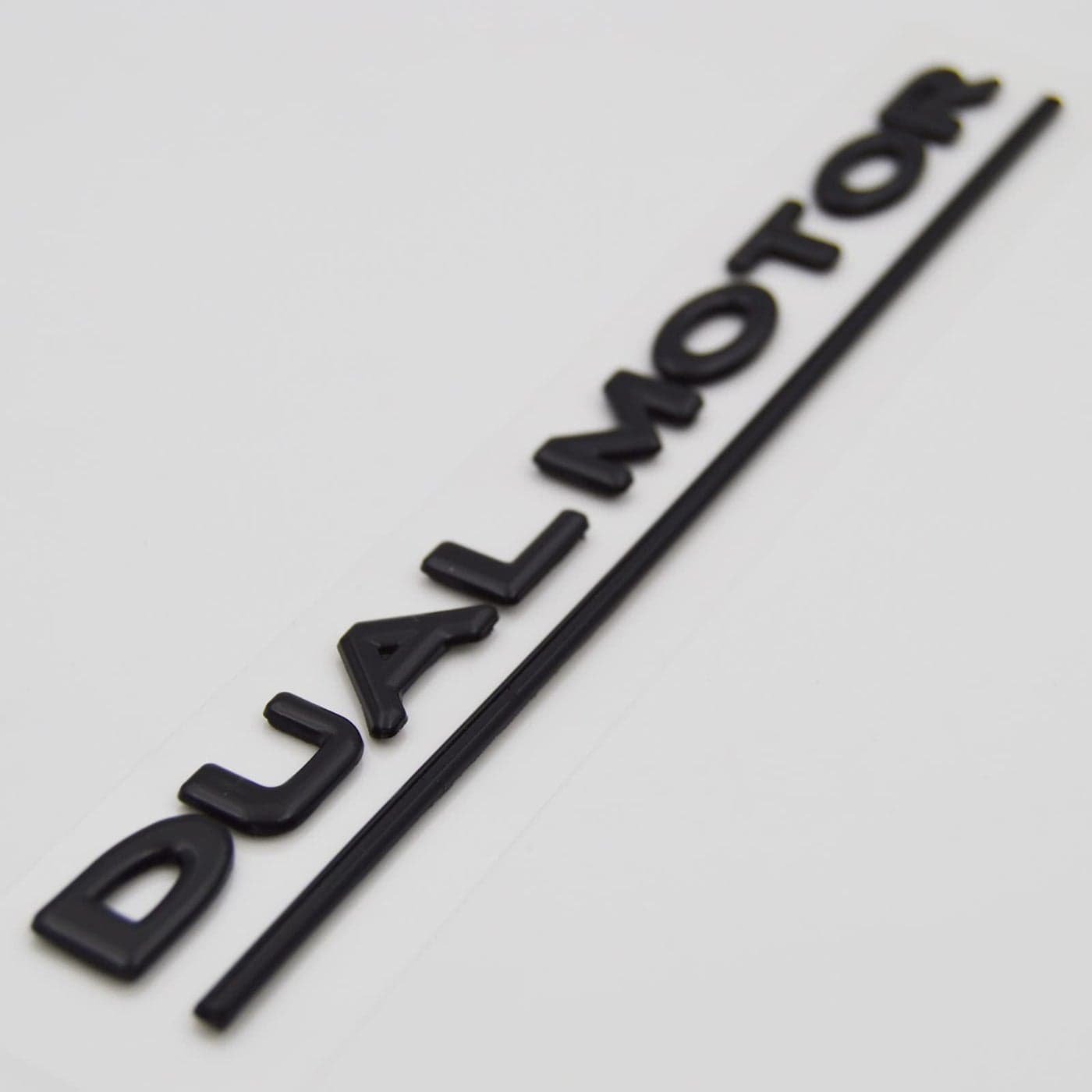 1 Set Dual Motor Underscore Line Preadhesive Emblem Badge Compatible for Tesla Model 3 Y S X Dual Motor Trunk Boot Lid Rear