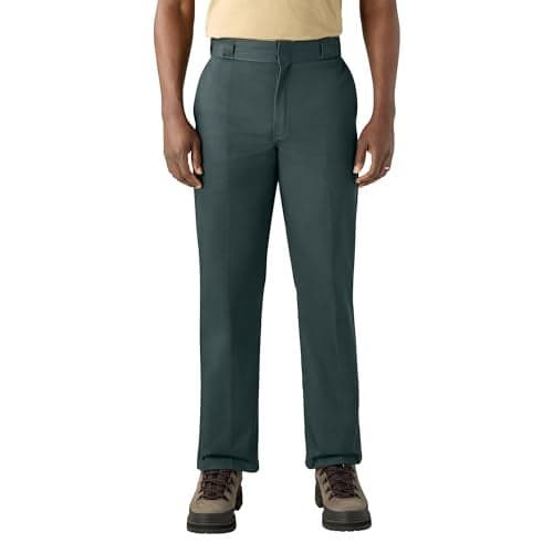 Dickies Mens Original 874 Work Pants Durable Straight Leg Uniform Trousers for Men Ideal for Industrial or Office Use Hunter Green 32W x 30L