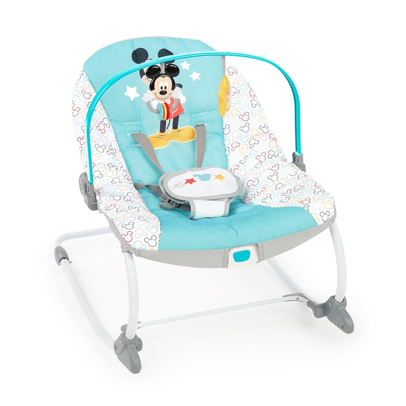Bright Starts Disney Baby Mickey Mouse Infant to Toddler Rocker Seat with Vibrations and Removable Toy Bar 030 Months Up to 40 lbs Original Bestie