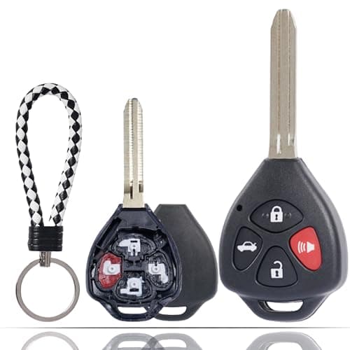 MechanMagic Key Fob Shell Case Compatible with Toyota Camry Corolla Venza Avalon 2007 2008 2009 2010 2011 2012 2013 Keyless Entry Remote Control Key Pad Cover HYQ12BBY GQ429T