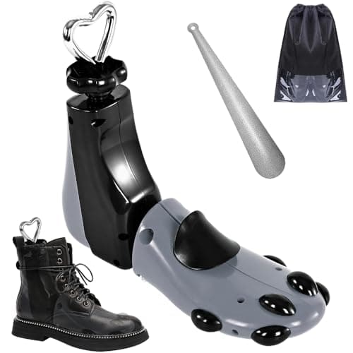 eachway Shoe Stretcher Women Men Professional Boot Stretcher Adjustable Width Length for Wide Feet (L (Wm's 11-14;men's 10-14) Grey1pcs)