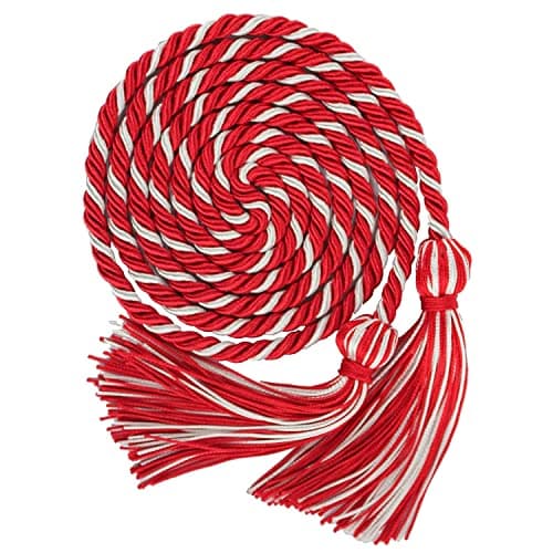 OSBO GradSeason Graduation Honor Cord with Tassel 68 Long for Bachelor Master Doctor RedWhite