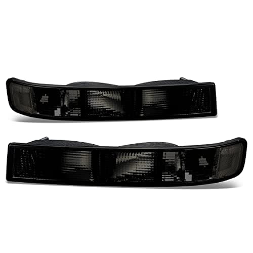 DNA MOTORING BLCEGS03SMCL1 Pair of OE Style Front Bumper ParkingTurn Signal Lights Compatible with 0314 Express Savana 15000323 Express Savana 2500 3500 SmokedClear