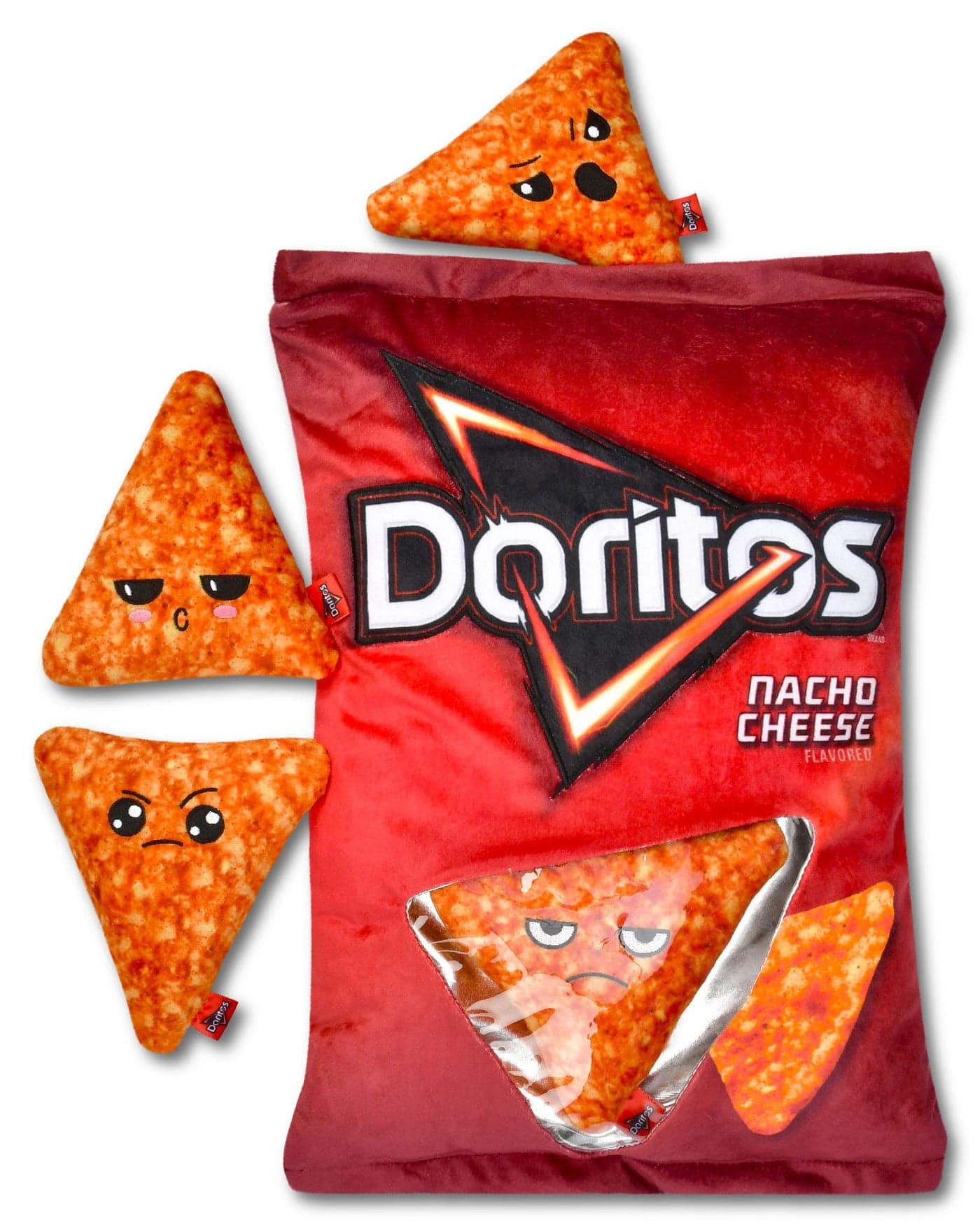 iscream Doritos Nacho Chips Package 17" x 11.5" Fleece Pillow Set with 4 Chip Mini Pillows