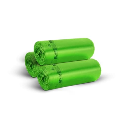 Dr. Bio Compostable Biodegradable Eco Friendly Garbage Bags 21 X 19 Inches (Medium) 90 Count Bags (6 Rolls) Dustbin Bag/Trash Bag With Leak Resistant - Green Color Cpcb Certified