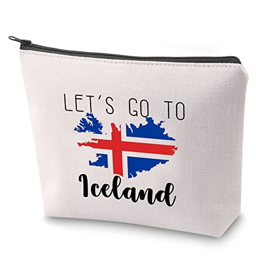 ZJXHPO Iceland Trips Journal, Makeup Bag & Vacation Souvenir