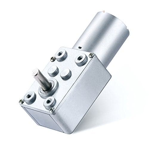Greartisan DC 12V 25RPM Turbo Worm Geared Motor High Torque Turbine Worm Gear Box Reduction Motor 6mm Shaft JSX330-370