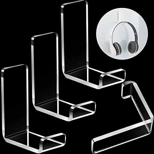 Parikshit Sublimation 4 Pcs Headphone stand holder hanger for table desk and Wall Mount self Adhesive