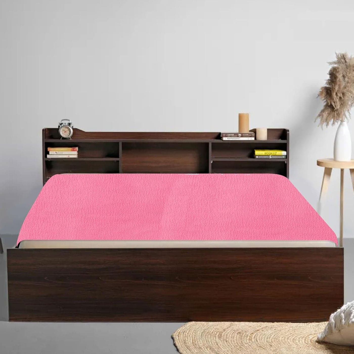 OYO BABY - Baby Dry Sheet for New Born Babies | Infant Waterproof Bed Protector Sheet for Baby | Mattress Pads | Quickly Dry Super Soft, Reusable Mat (Single Bed-(72" X 36"), Salmon Rose)