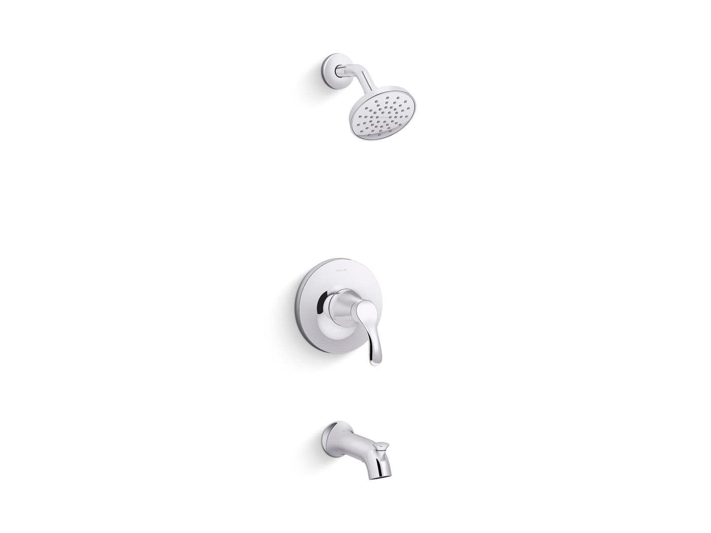 KOHLER TS273914GCP Simplice RiteTemp Bath and Shower Trim Set with SingleFunction Showerhead 175 GPM Diverter Bath Spout WallMount Shower Head and Bath Faucet Polished Chrome